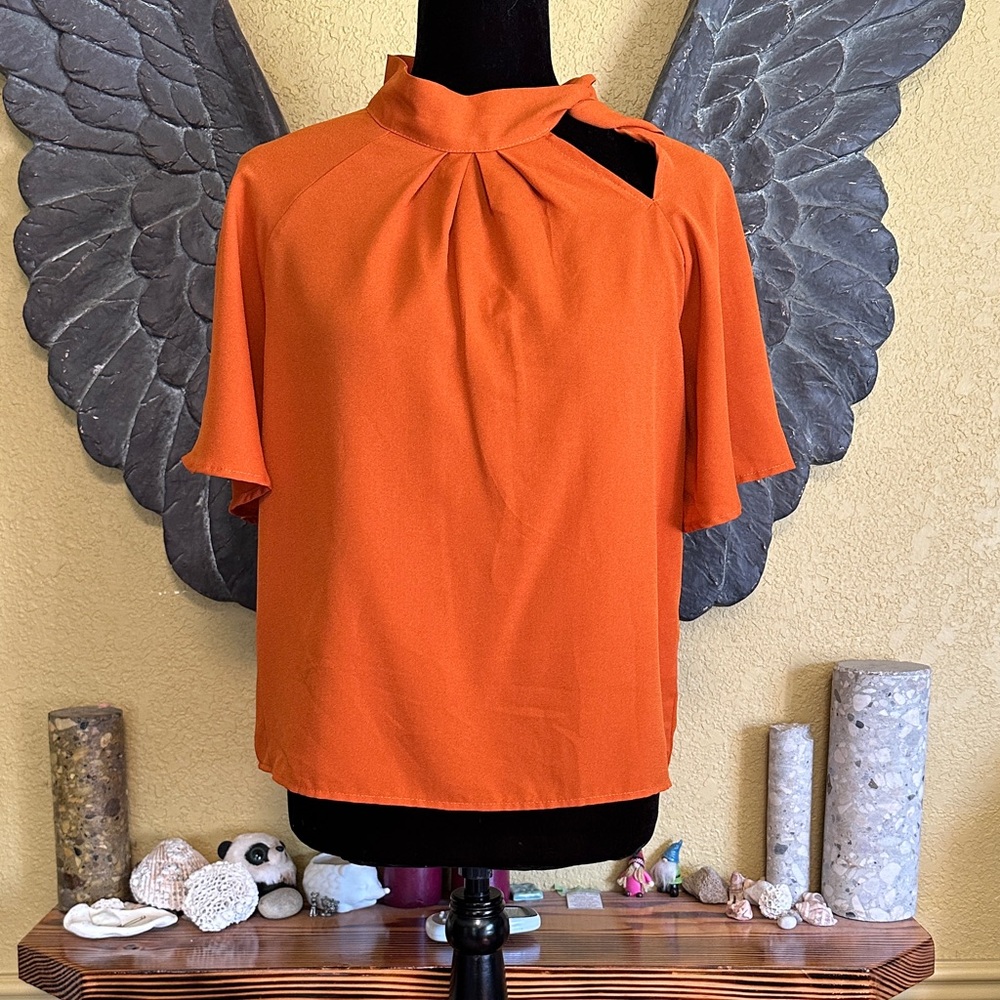 SHEIN burnt Orange Women's Top